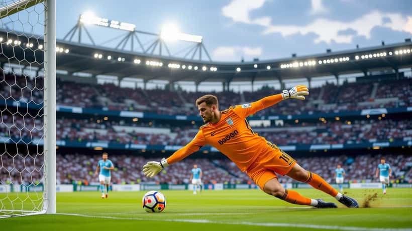 Portiere in azione durante una partita di Serie A 2026