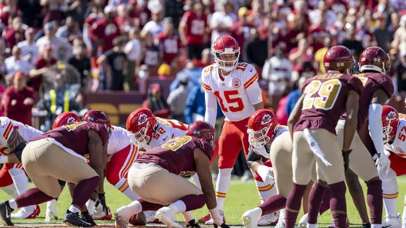 Patrick Mahomes at NFL training camp practice