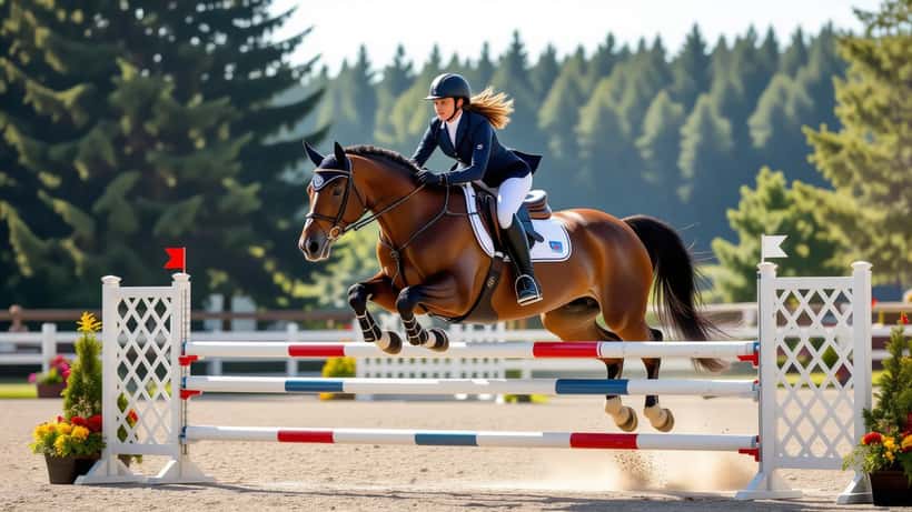 Svensk hopptyttare på häst i femstjärnig Grand Prix-arena under 2026