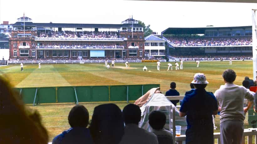 Test match crowd at Lord's Cricket Ground, where Emilio Gay made his England debut