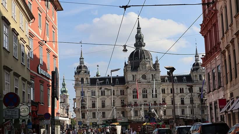 Das Grazer Rathaus am Hauptplatz, Sitz des Gemeinderats, Juni 2026