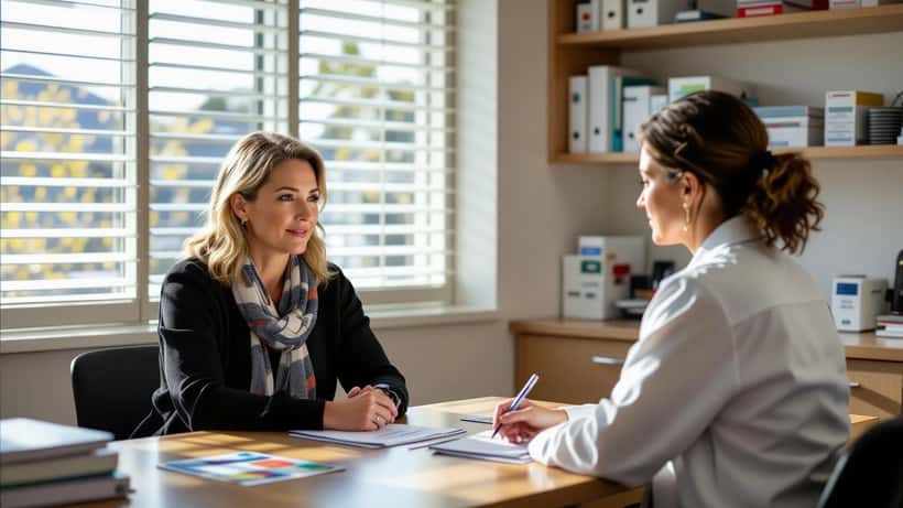 Family consultation about addiction support in suburban Sydney clinic