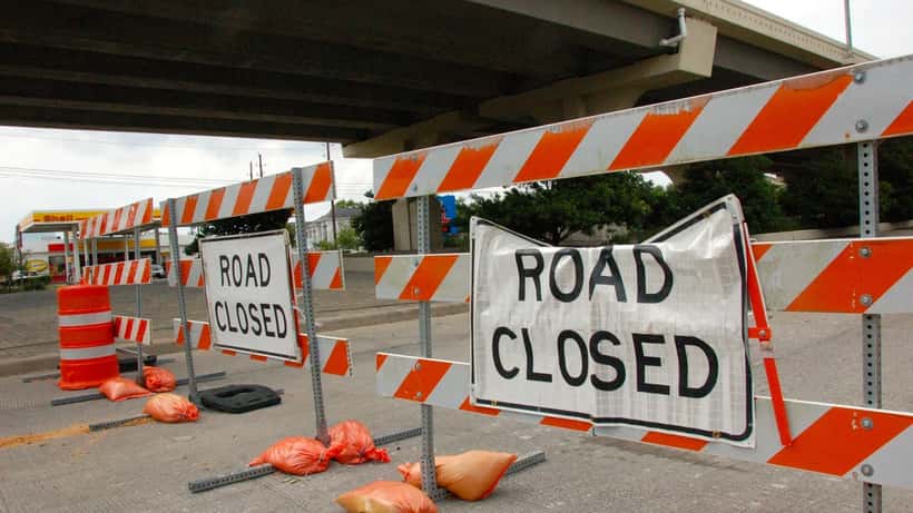 Houston Texas highway flooded after severe storm, Harris County flood damage