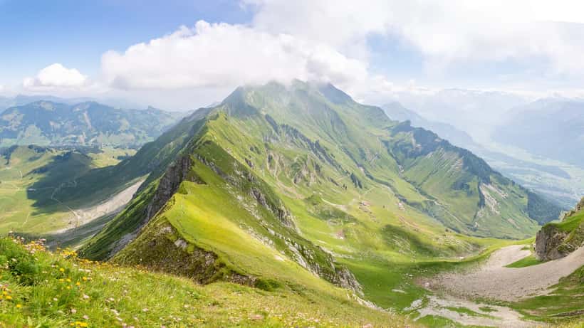 Blick auf den Brienzergrat in den Schweizer Emmentaler Alpen
