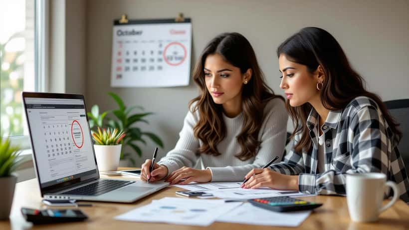 Canadian first-time buyer reviewing FHSA documents and CRA forms at home office desk after missed October 2026 deadline