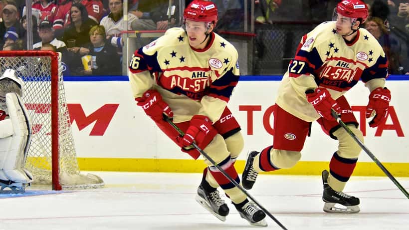 Mikko Rantanen jääkiekkopelissä NHL-pudotuspelien alla