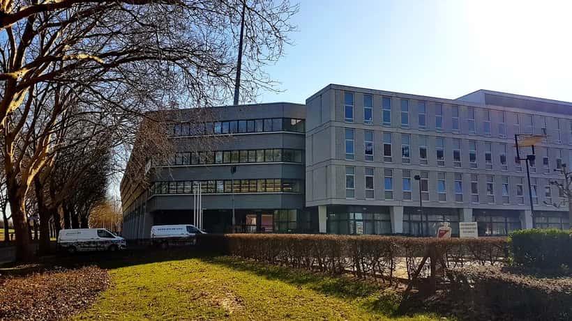 Het Geusseltstadion in Maastricht, thuisbasis van MVV Maastricht in de Keuken Kampioen Divisie