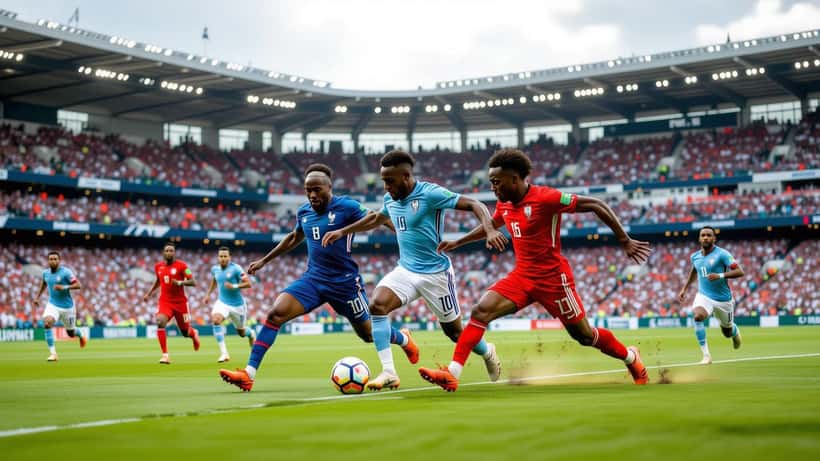Internationell fotbollsmatch mellan Frankrike och Elfenbenskusten på stor arena 2026
