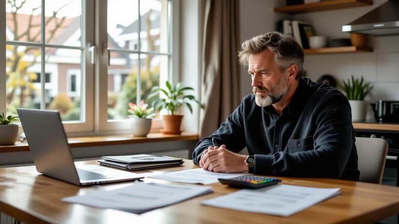 Man bekijkt gerechtelijke aankondiging van executoriale woningveiling