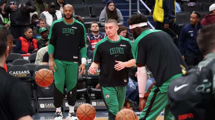 Jugador de los Boston Celtics en acción durante un partido de la NBA