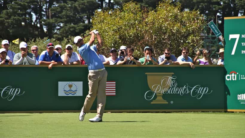 Adam Scott professional golfer in action on the golf course