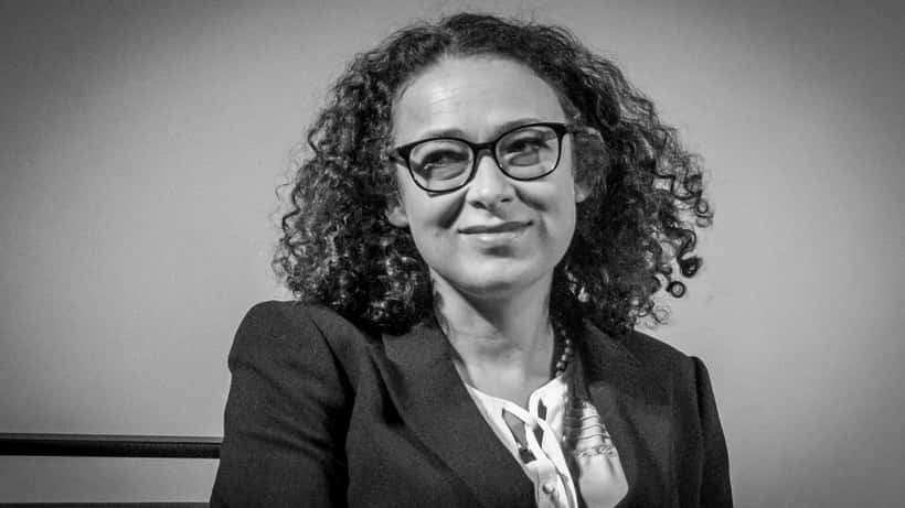 Delphine Horvilleur, rabbin et autrice, lors d'une conférence sur le dialogue interreligieux