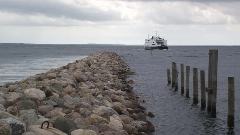 Færgen Rørvig-Hundested på Isefjorden i Nordsjælland, Danmark