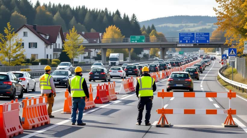 Autobahn A21 Baustelle 2023: Straßenausbau auf dem deutschen Fernstraßennetz