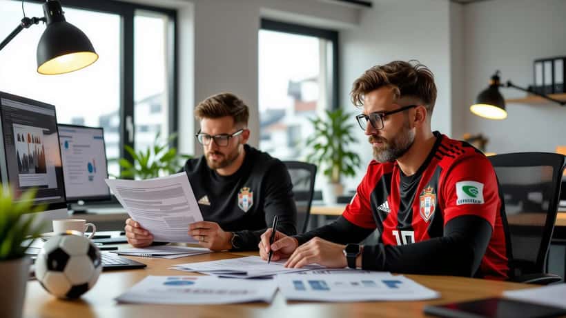 Advogado desportivo a analisar contrato de empréstimo de jogador de futebol em Portugal