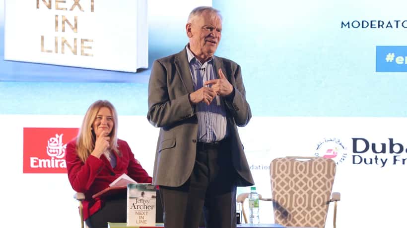 Jeffrey Archer, author and Lord, photographed at a public event