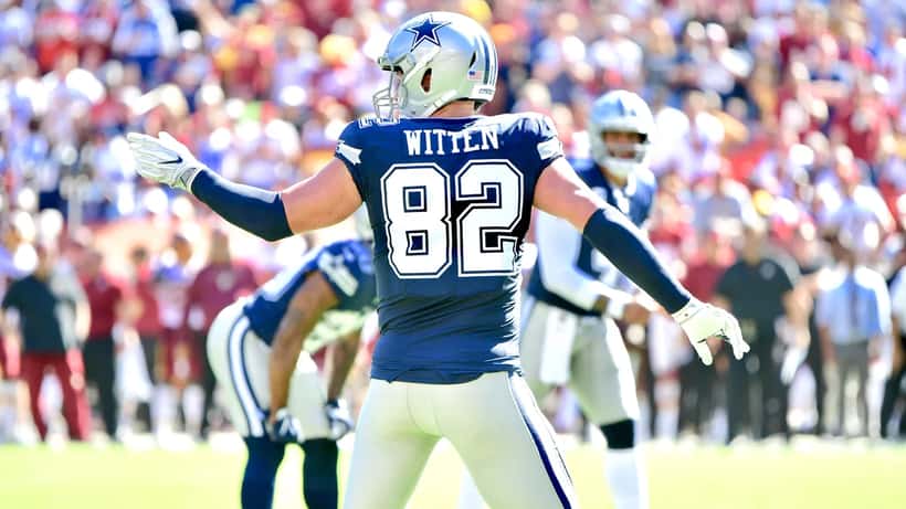 Jason Witten in Dallas Cowboys uniform, former NFL tight end and Hall of Fame nominee 2026