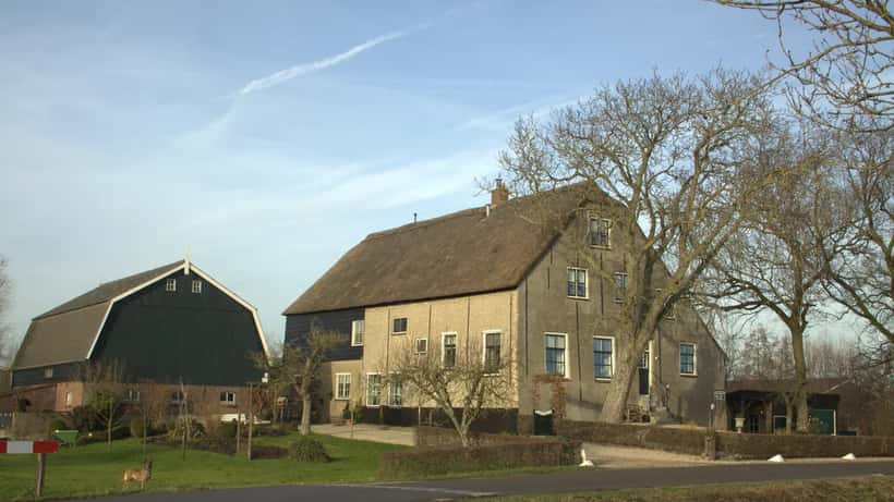 Nederlandse boerderij in Brandwijk als bed and breakfast — illustratie van B&B Vol Liefde