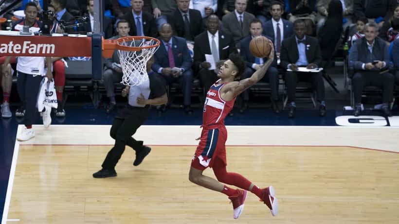 Kelly Oubre Jr. in action during NBA playoff game
