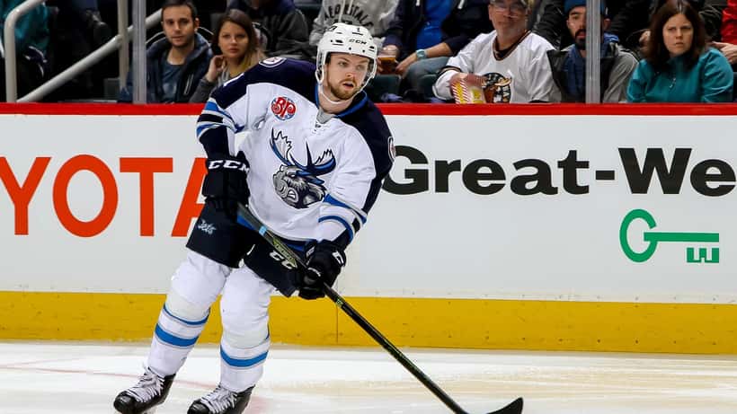 Winnipeg Jets defenceman Josh Morrissey skating during an NHL game