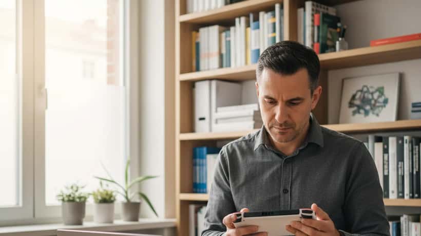 IT-Experte prüft Nintendo Switch 2 Sicherheit im Homeoffice in München
