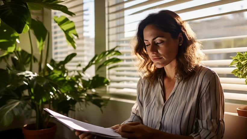Profesional de salud mental tomando notas en consulta moderna con luz natural en Los Ángeles