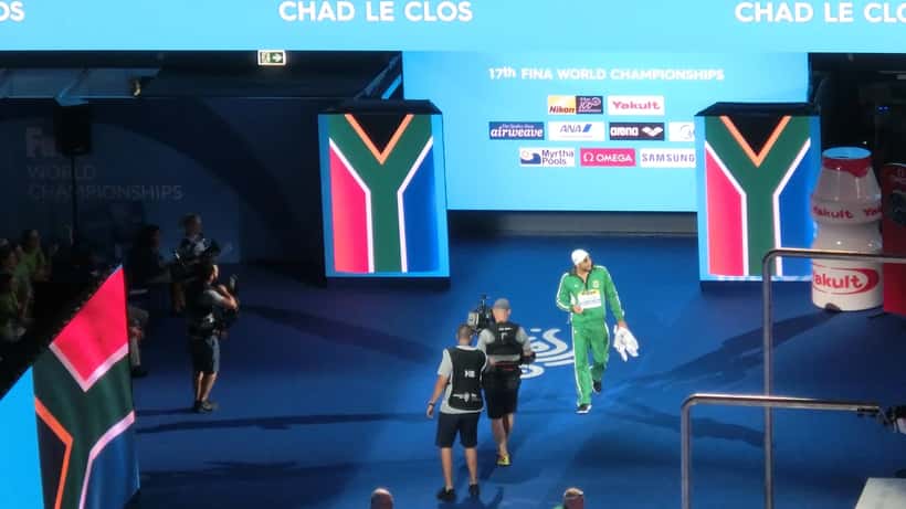 Chad le Clos swimming butterfly stroke at FINA World Championships