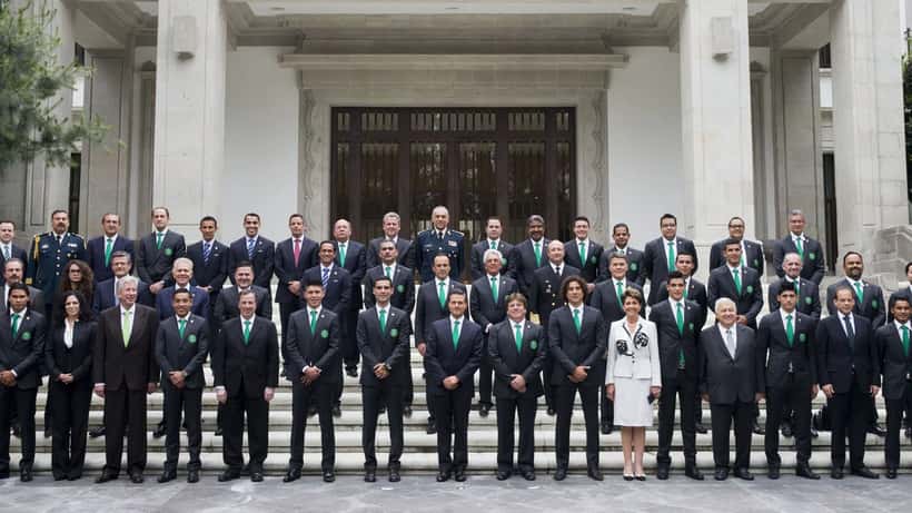 Nazionale di calcio del Messico in visita a Los Pinos, preparazione al Mondiale 2026
