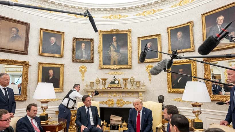 Donald Trump og NATO-generalsekretær Mark Rutte mødes i Det Hvide Hus