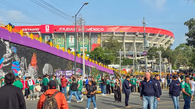 Estadio Azteca packed with fans during the 2026 FIFA World Cup inauguration in Mexico City