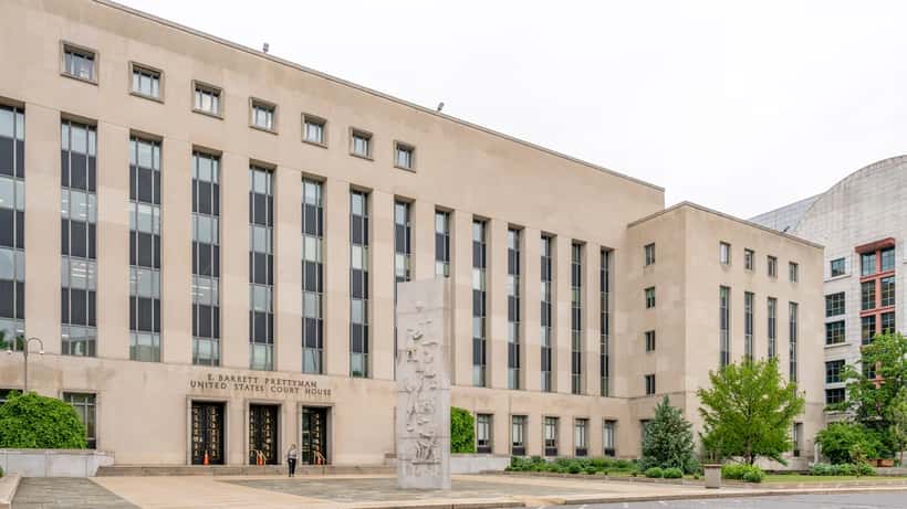E. Barrett Prettyman federal courthouse in Washington DC, site of Judge Timothy Kelly's due process ruling