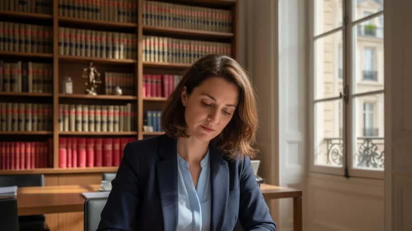 Avocate française analysant la loi anti-fraudes sociales 2026 dans un bureau parisien
