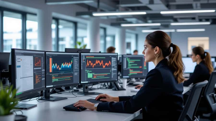 Équipe de cybersécurité en réunion de gestion de crise dans un bureau suisse, analyse d'un incident en cours sur écran